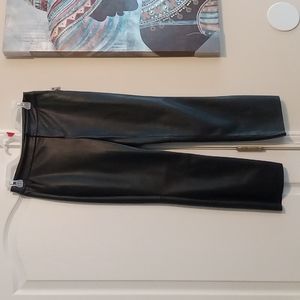 INC BLACK LEATHER LOOK PANTS
